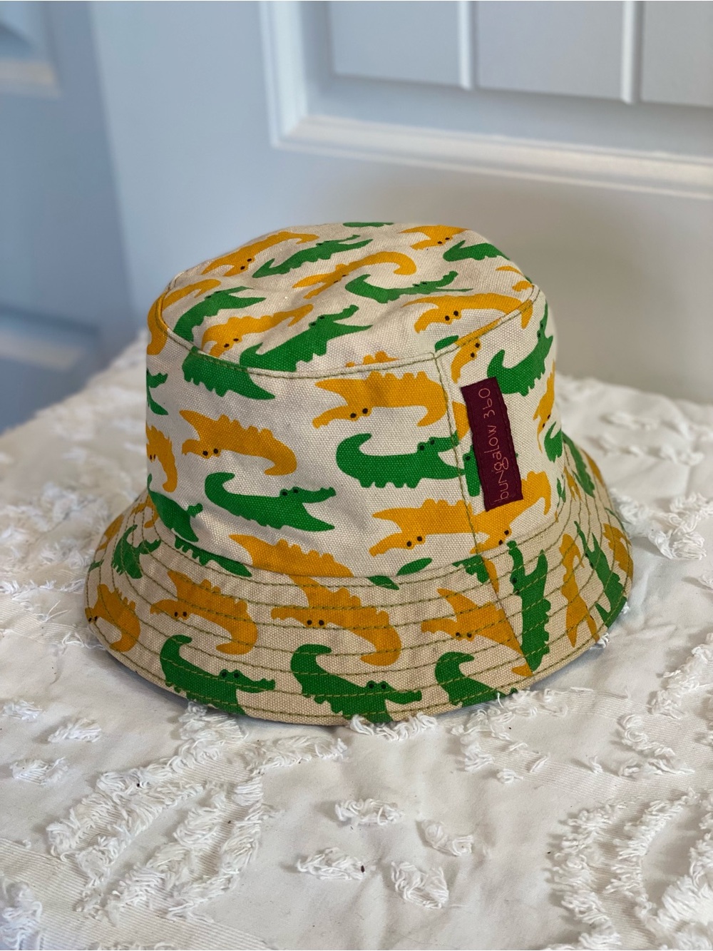 bungalow 360 Green & Yellow Alligator Print Bucket Hat